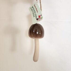 NWT World Market Woodland Cottage Glass Mushroom Ornament
